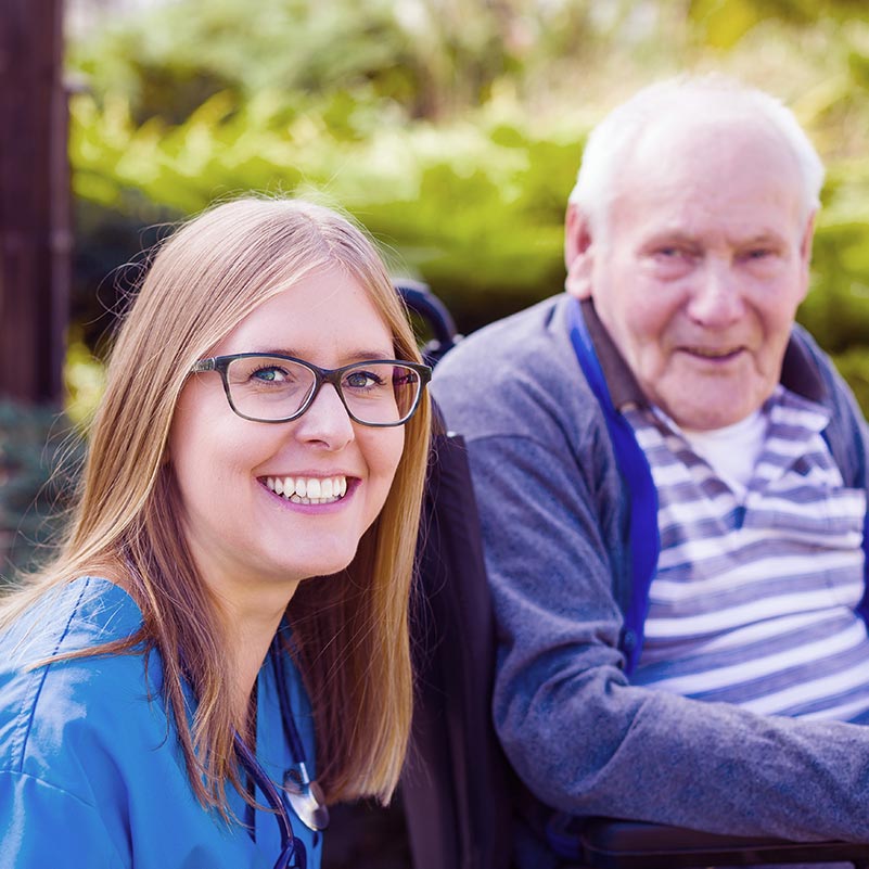 Personalised Home Care Services - man with nurse